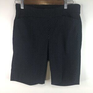 HILARY RADLEY Black Pull On Bermuda Shorts Stretch Size M